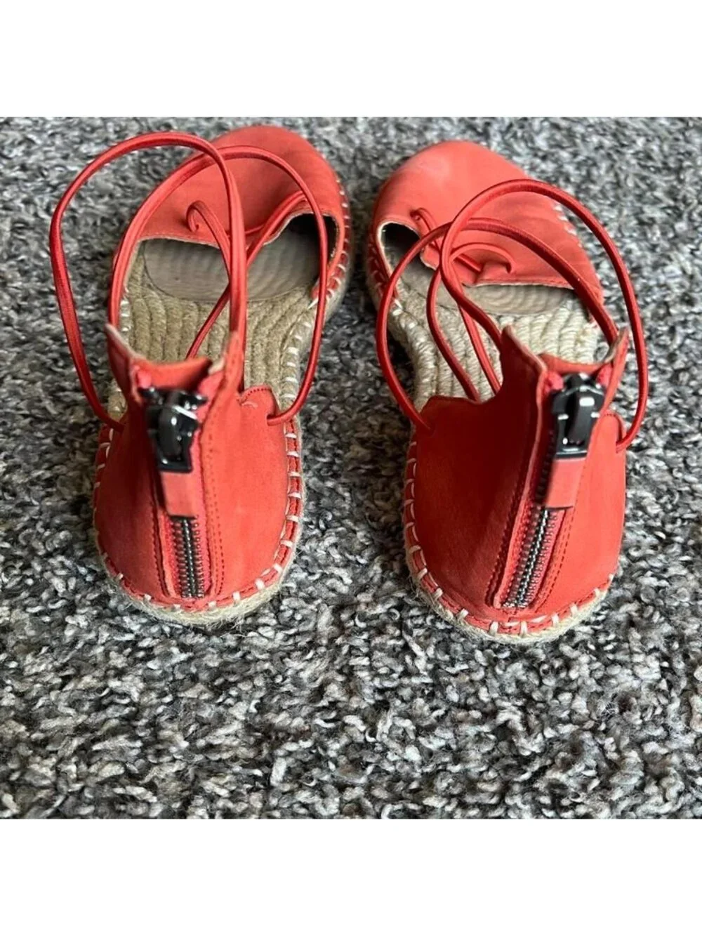 Eileen Fisher Orange/Pink Espadrilles Size 6.5 Summer Vacation Beach Holiday